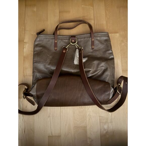 Meanwhile Back On The Farm Mocha Brown Shoulder Bag Leather Original Backpack - Picture 4 of 5